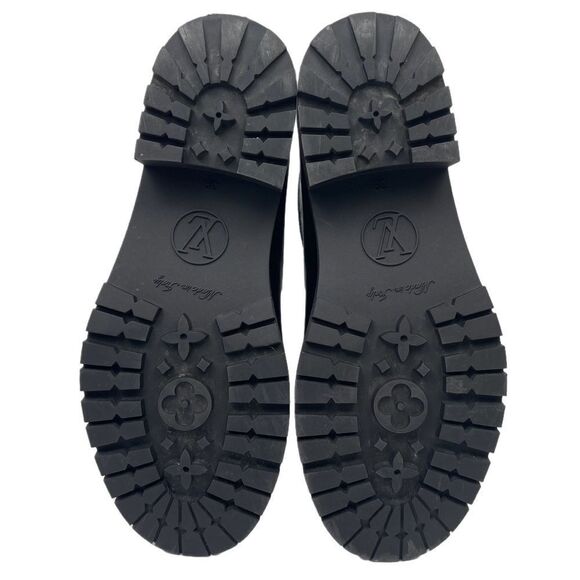 Louis Vuitton Black Mid-Calf Rain Boots Monogram Pattern Women’s Size 39 - Picture 9 of 16